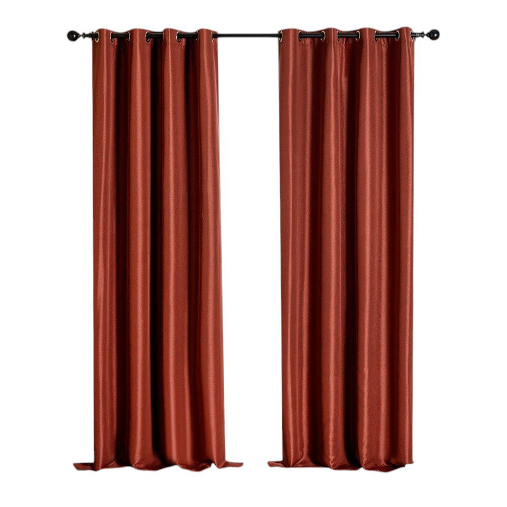 Cortina Black Out Grindle de 140 x 240 Cm Color Terracota