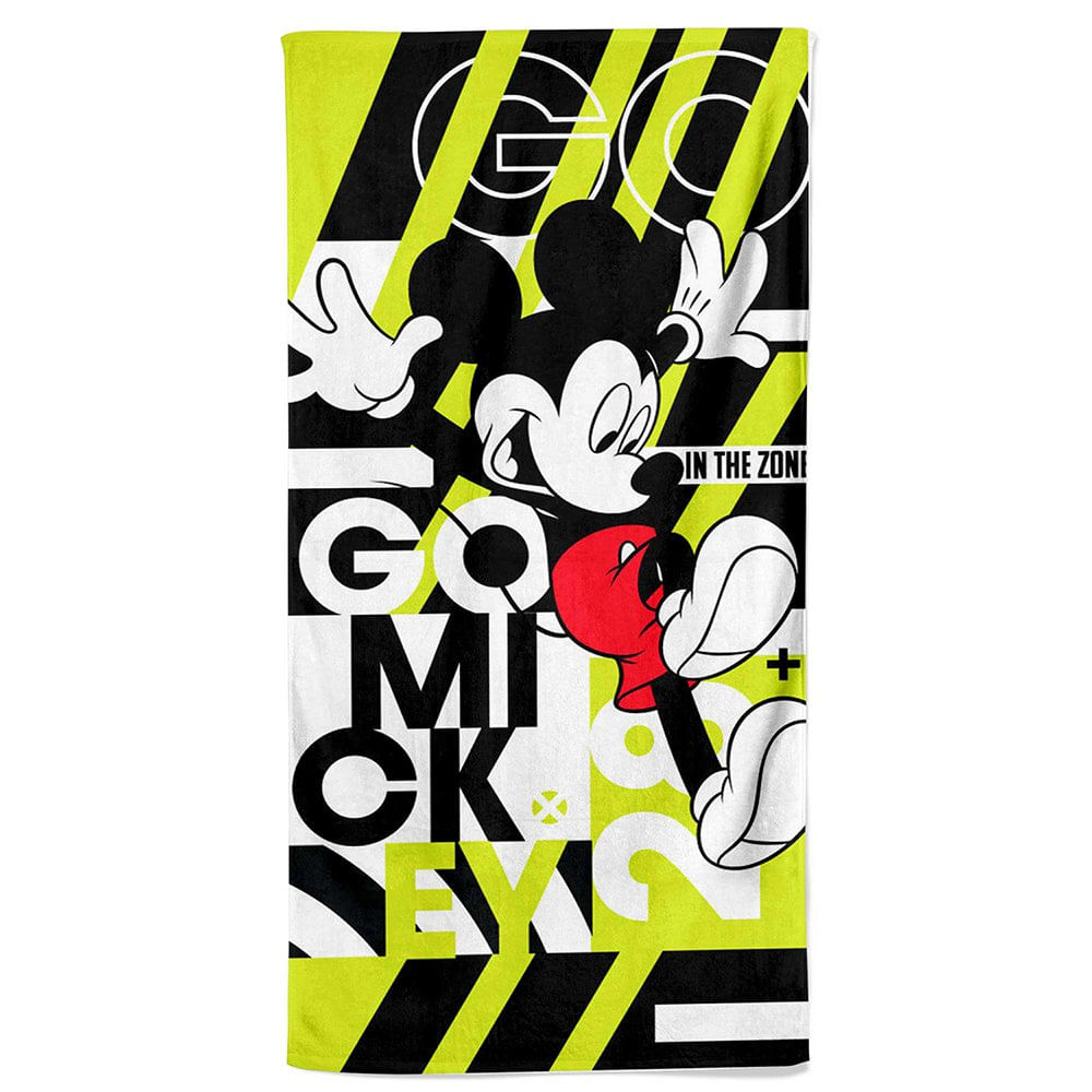 Toalla Infantil de 119 x 64 cm Diseño Mickey Mouse Suave y Absorbente para Playa o Baño