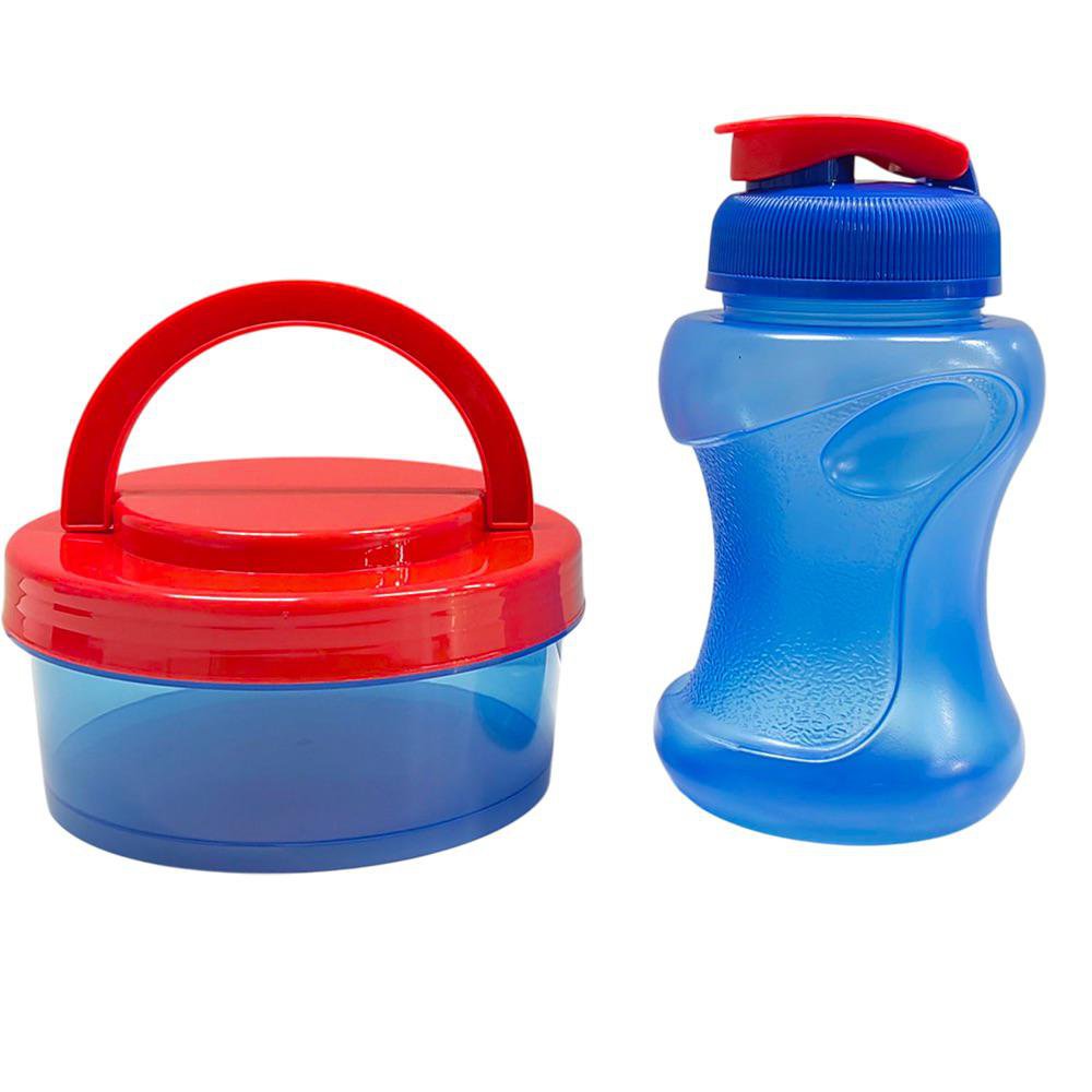 Set de Recipiente Redondo con Asa de 24 oz y Pachón Multicolor