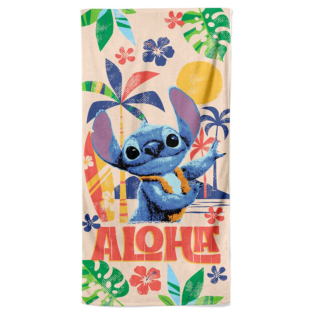 Toalla Infantil de Algodón 147 x 71 cm Diseño Stitch Aloha