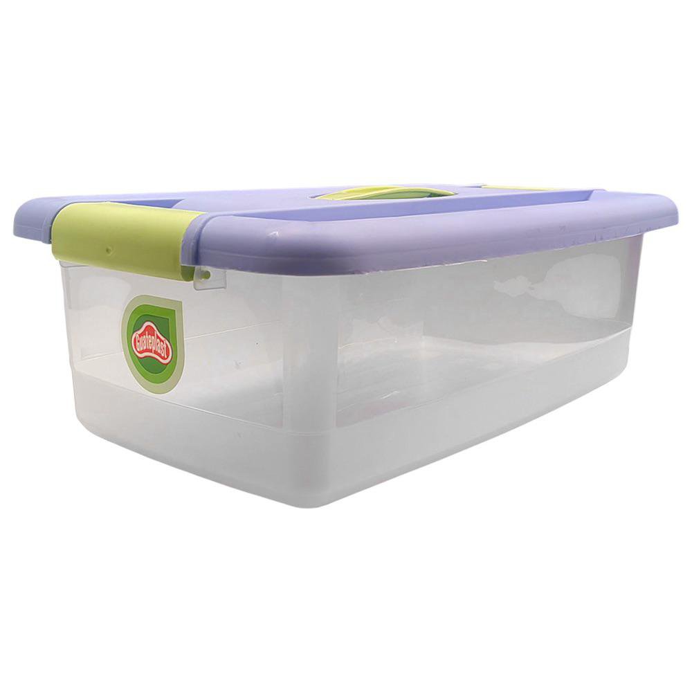 Caja Organizadora Click 12 L Color Celeste con Verde