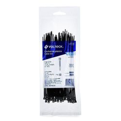 Cincho Estándar De 15 Cm Y 18 Lb Negro 100 Pzas - Volteck