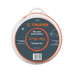 Hilo Para Desbrozadora De 2.7 Mm X 63 Mts - Truper