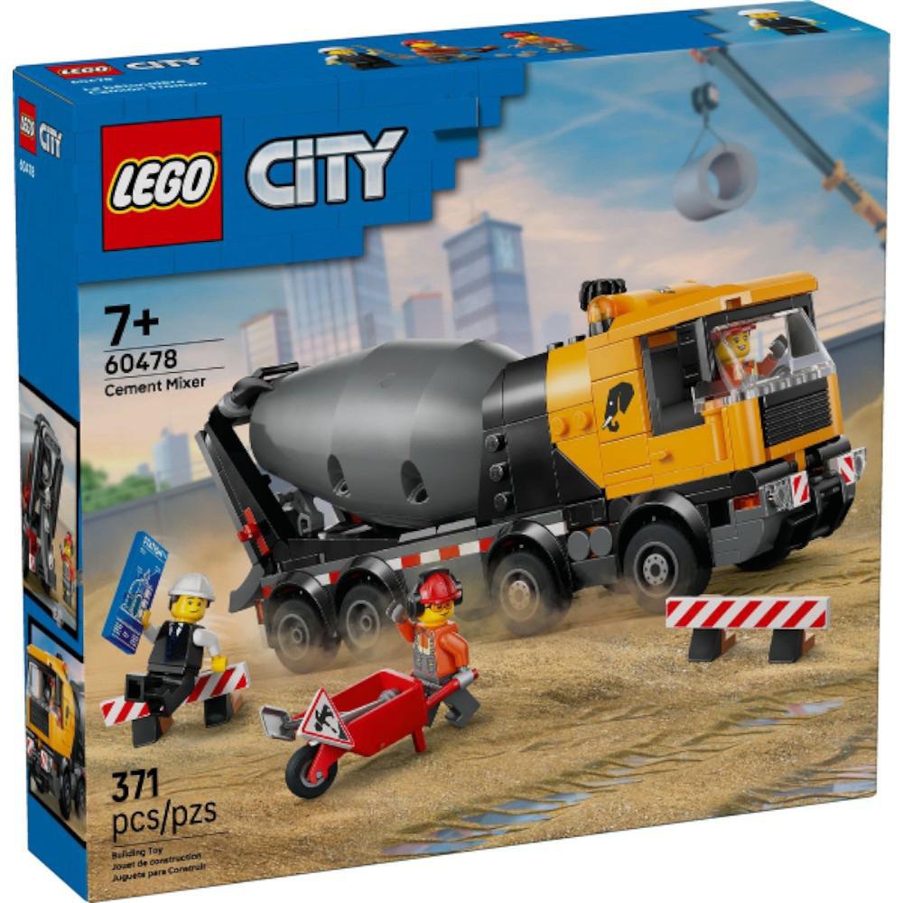 LEGO City Mezcladora de Cemento #60478 de 371 Piezas