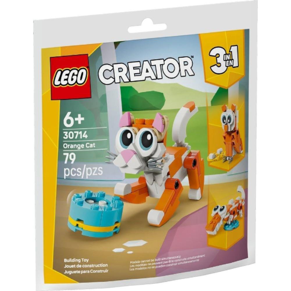 LEGO Creator 3 en 1 Adorable Gato Naranja #30714 de 79 Piezas