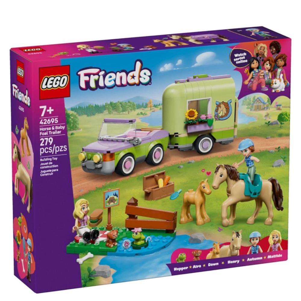 LEGO Friends Remolque para Caballo y Potrillo #42695 de 279 Piezas