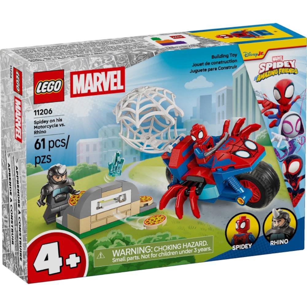 LEGO Marvel Spidey en su Moto vs. Rino #11206 de 61 Piezas
