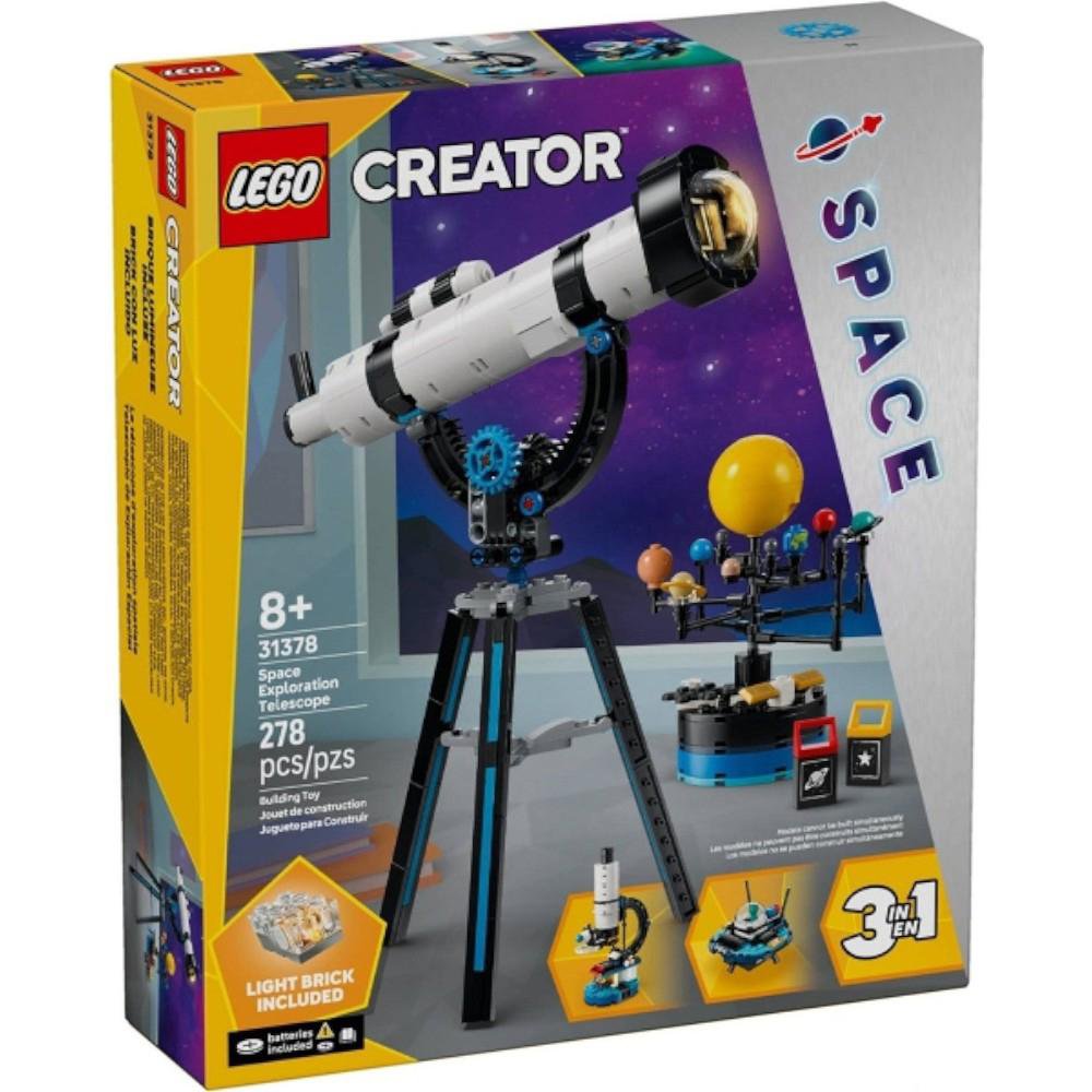 LEGO Creator Telescopio de Exploración Espacial #31378 de 278 Piezas LEGO Creator 3 en 1 T…