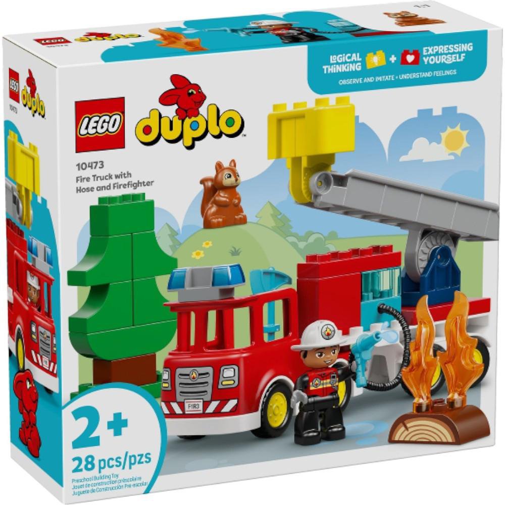 LEGO DUPLO Camión de Bomberos con Manguera y Bombero #10473 de 28 Piezas