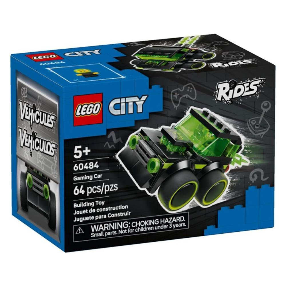 LEGO City Rides Carro de Carreras de Videojuego #60484 de 64 Piezas