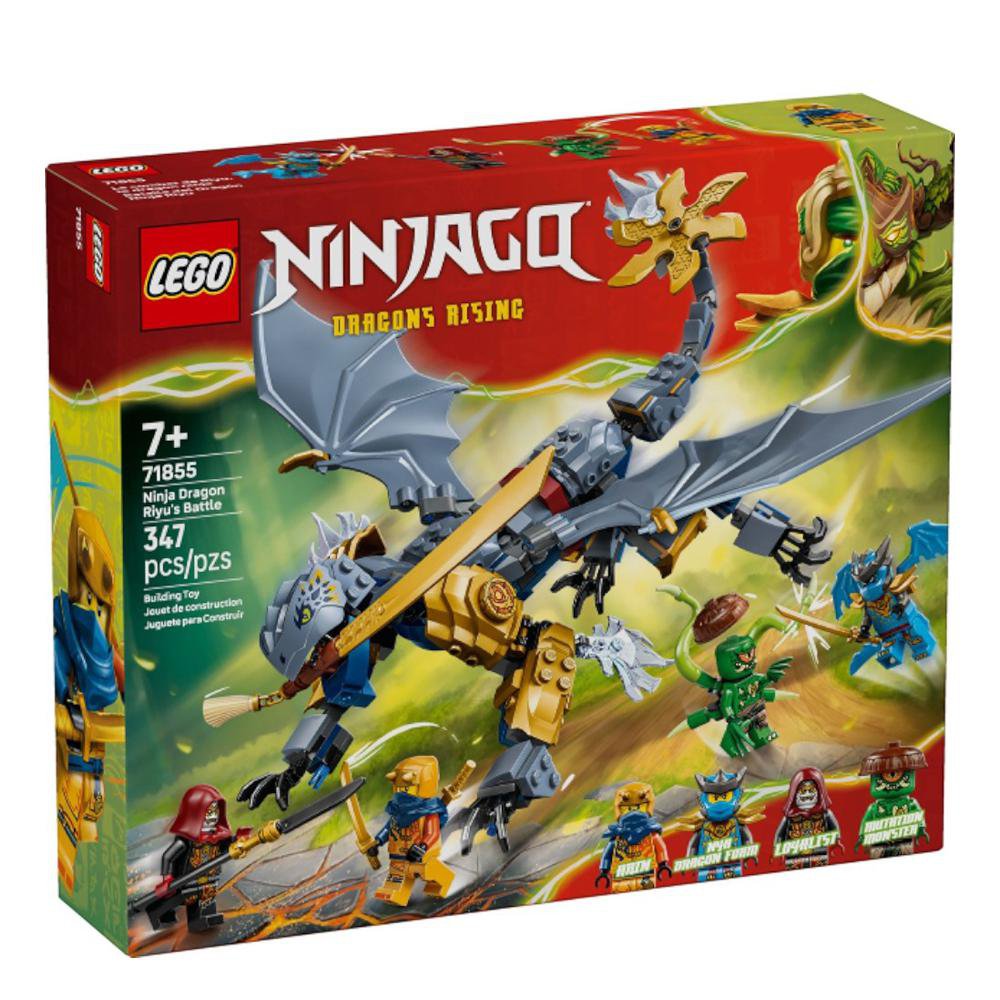 LEGO NINJAGO Dragons Rising Batalla del Dragón Ninja Riyu #71855 de 347 Piezas