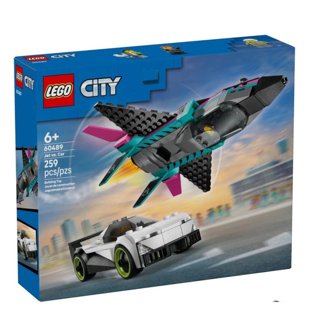 LEGO City Jet vs. Carro de Carreras #60489 de 259 Piezas