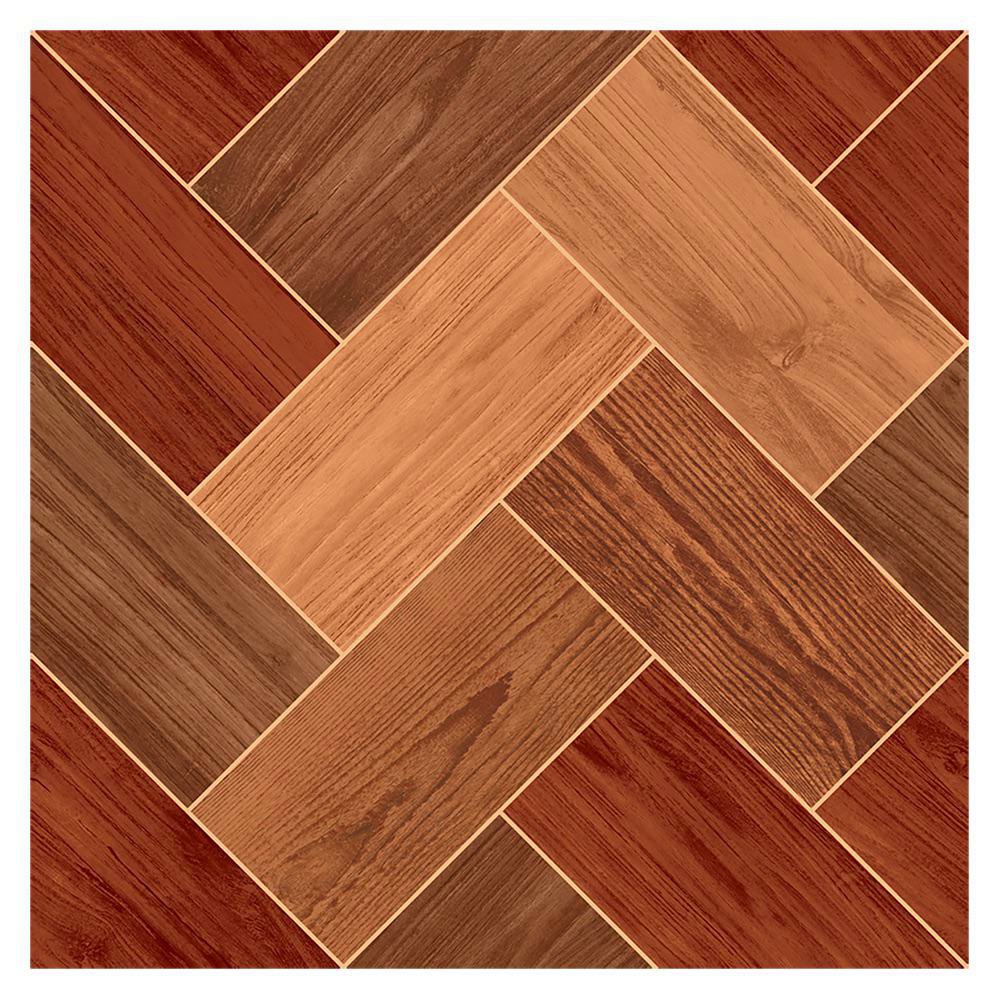 Piso Cerámico Abedul Color Caoba Brillante de 43 x 43 cm en Caja de 1.7 m²