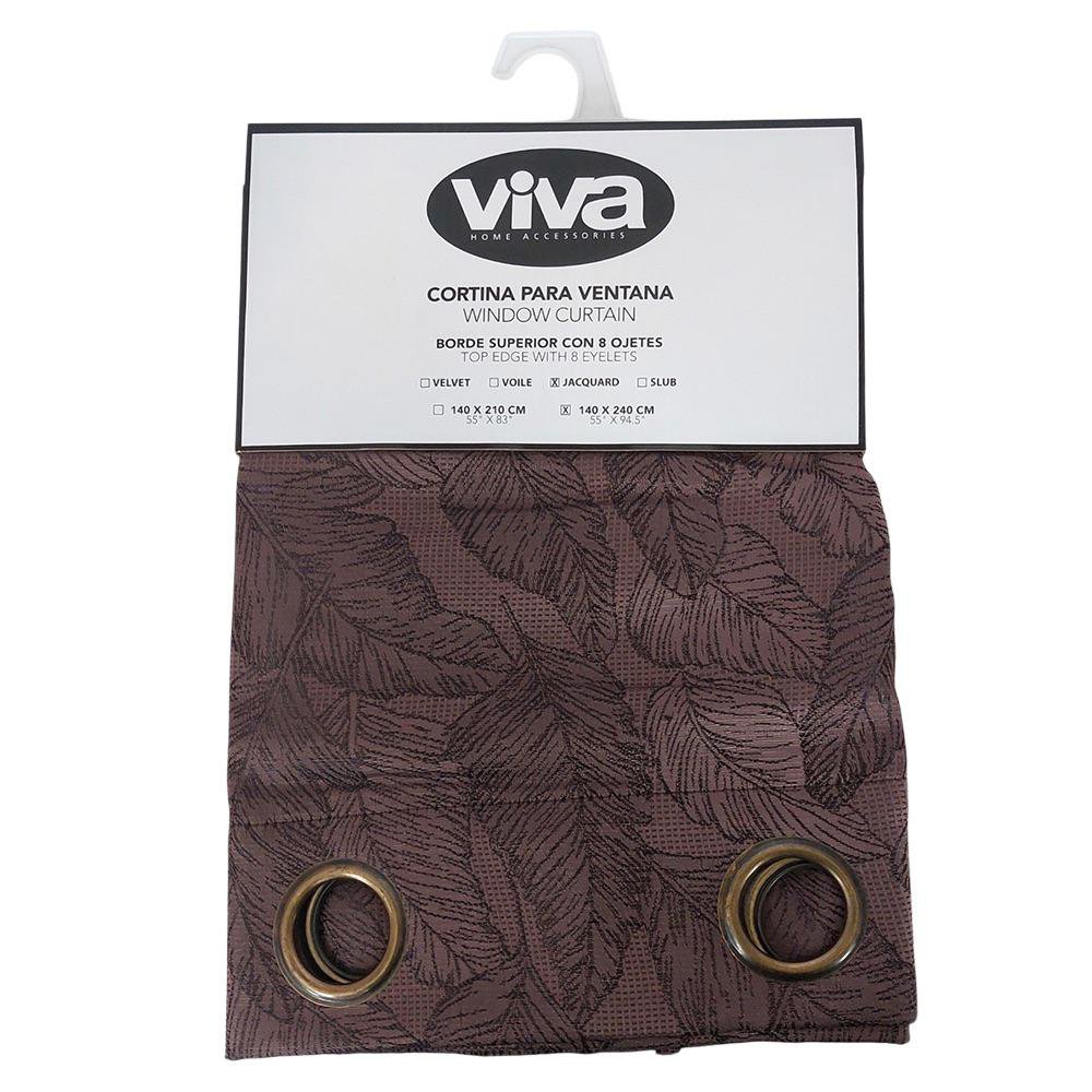 Cortina Jacquard de 140 x 240 cm - Varios Colores Chocolate