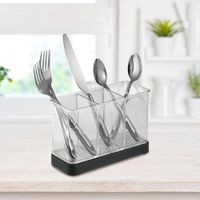Organizador Cubiertos Mate Negro - Interdesign