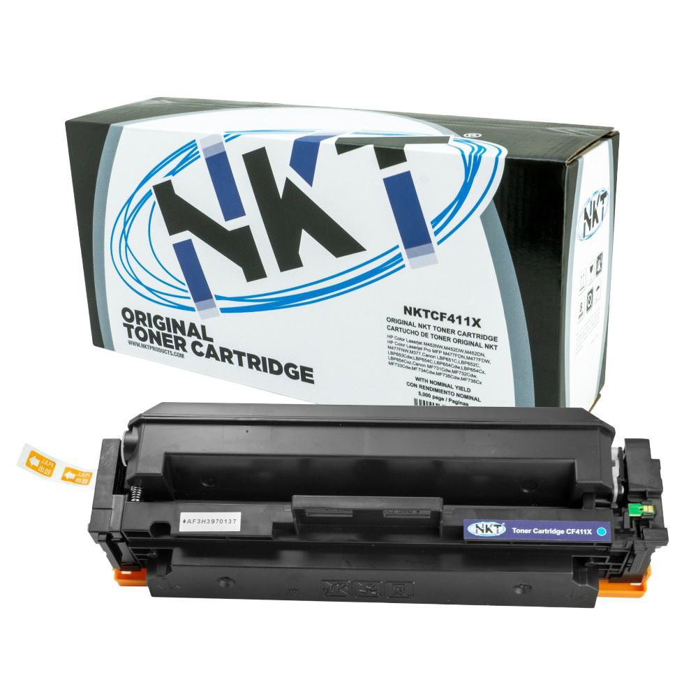 Cartucho de Tóner NKT Compatible HP CF411X y Canon CRG-046H Cian