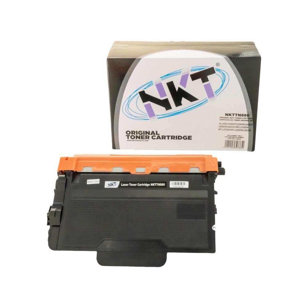 Cartucho de Tóner NKT TN880 Compatible con Impresoras Brother Color Negro