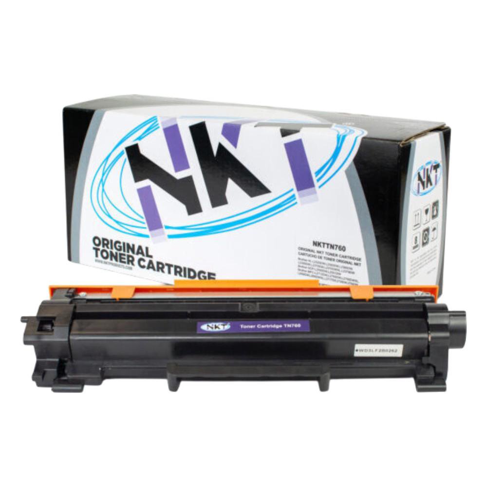 Cartucho de Tóner NKT Compatible Brother TN760 Negro 3,000 Páginas