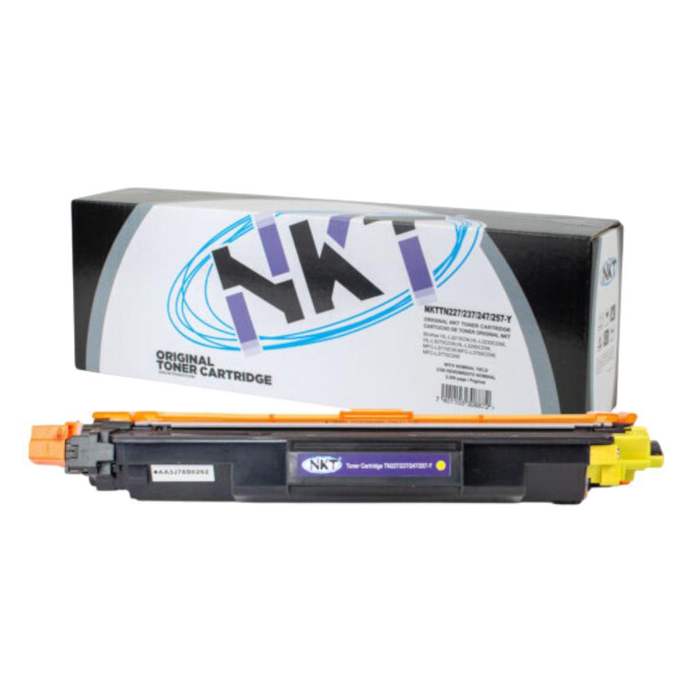 Cartucho de Tóner NKT Compatible Brother TN227/TN237/TN247/TN257 Amarillo 2,300 Páginas
