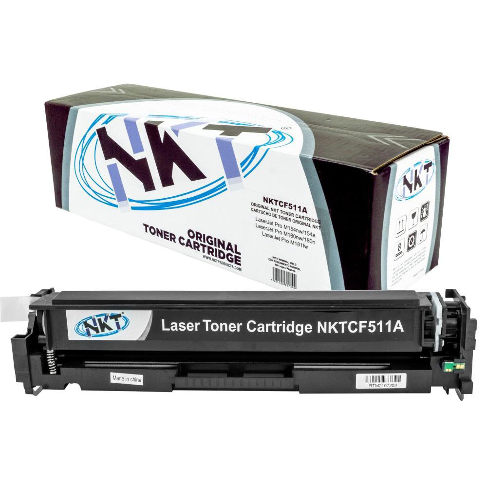 Cartucho de Tóner Láser Cian CF511A 204A Compatible con Impresoras HP Color LaserJet Pro
