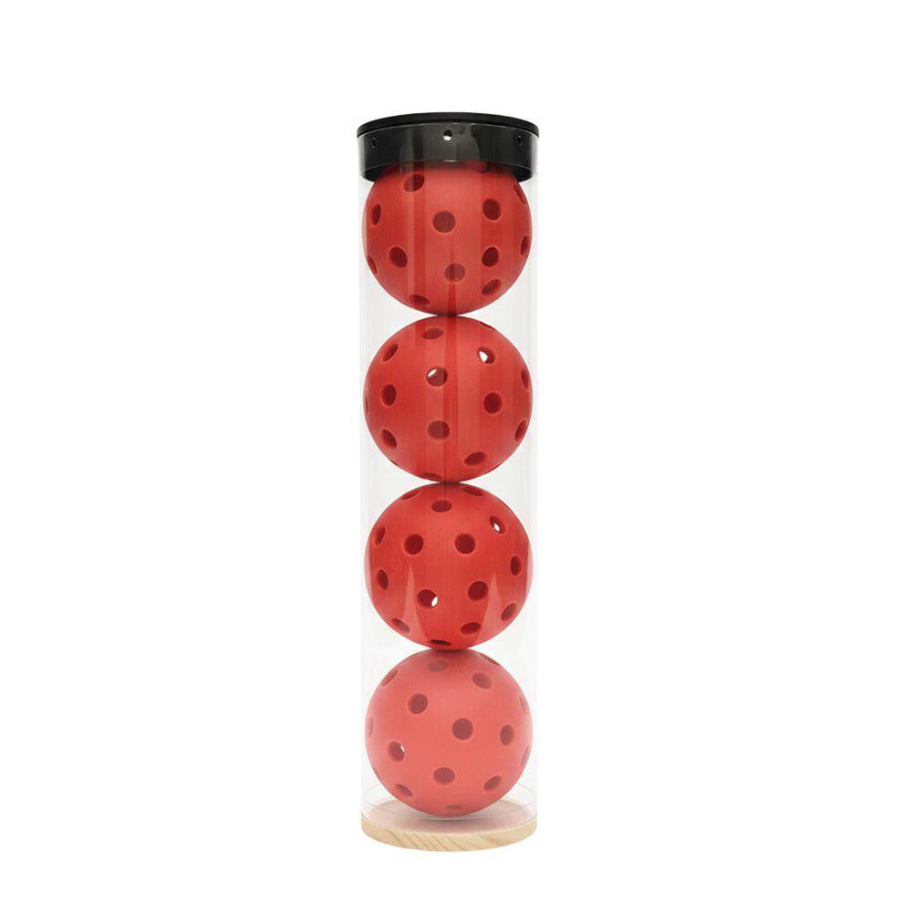Set de Pelotas para Pickleball 4 Piezas Color Rojo Set de 4 Pelotas para Pickleball Color…