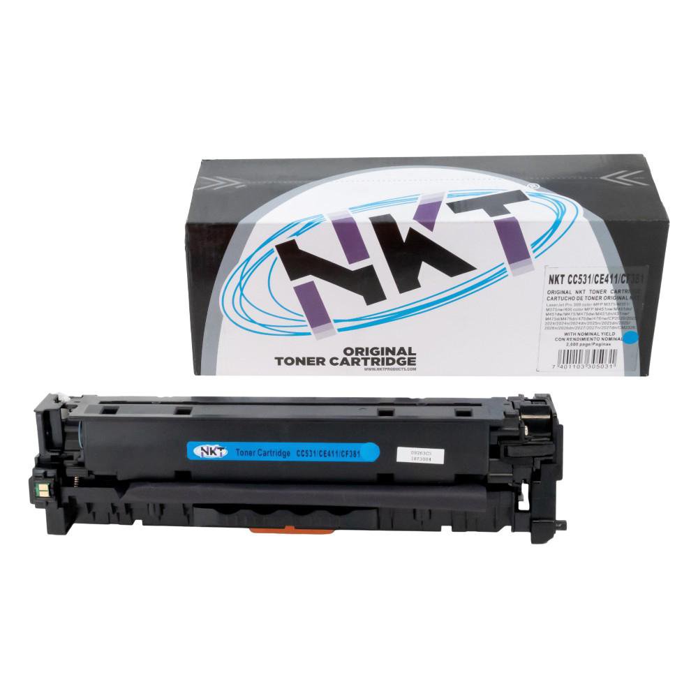 Cartucho de Tóner NKT Compatible HP CE411A y CF381A Cian 2,800 Páginas