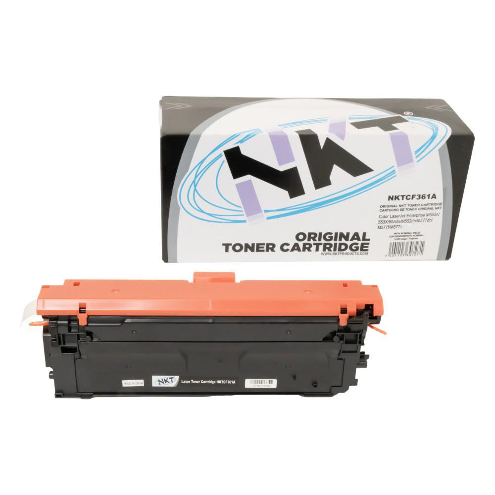Cartucho de Tóner Láser Cian CF361A 508A Compatible con Impresoras HP Color LaserJet
