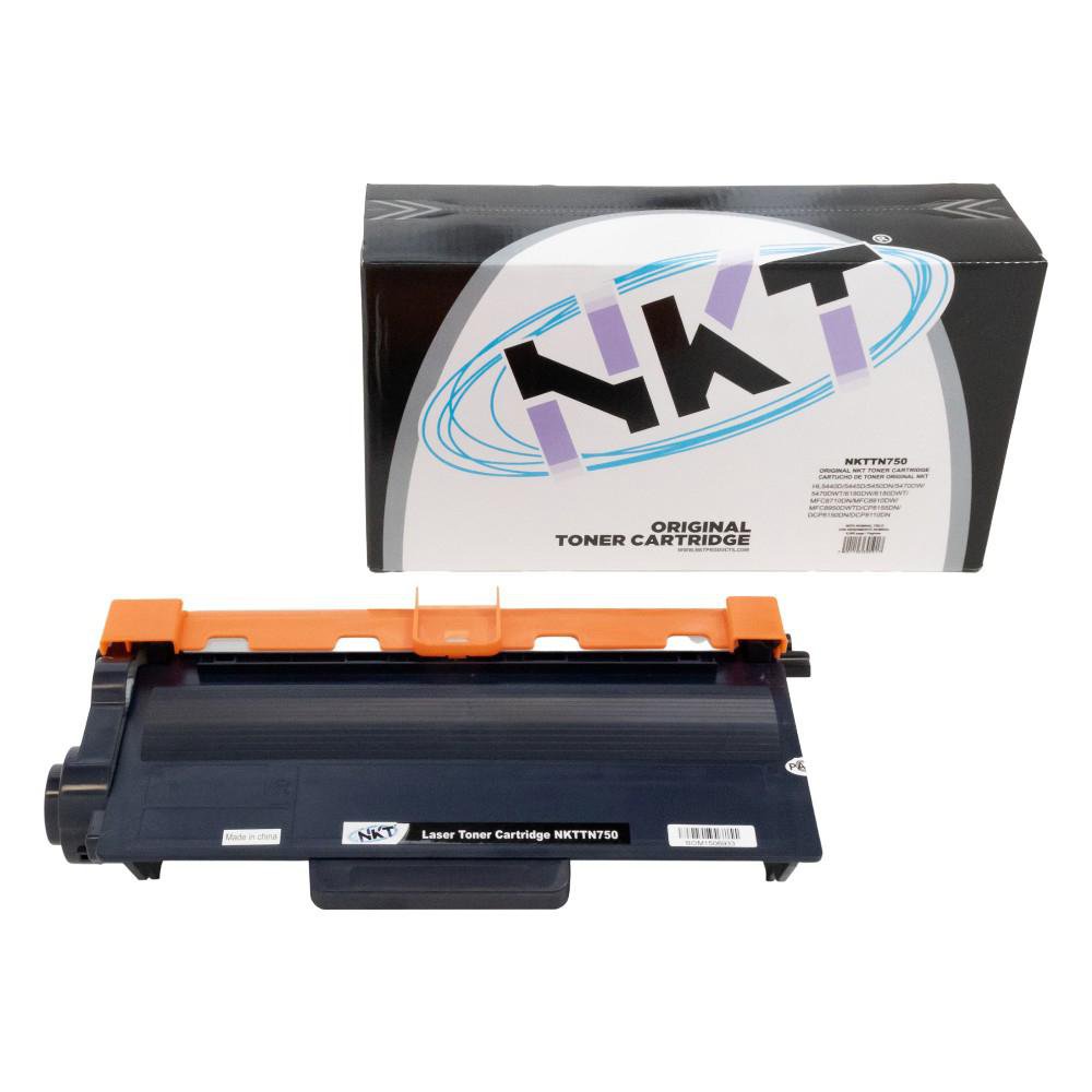 Cartucho de Tóner NKT Compatible Brother TN750 Negro 8,000 Páginas