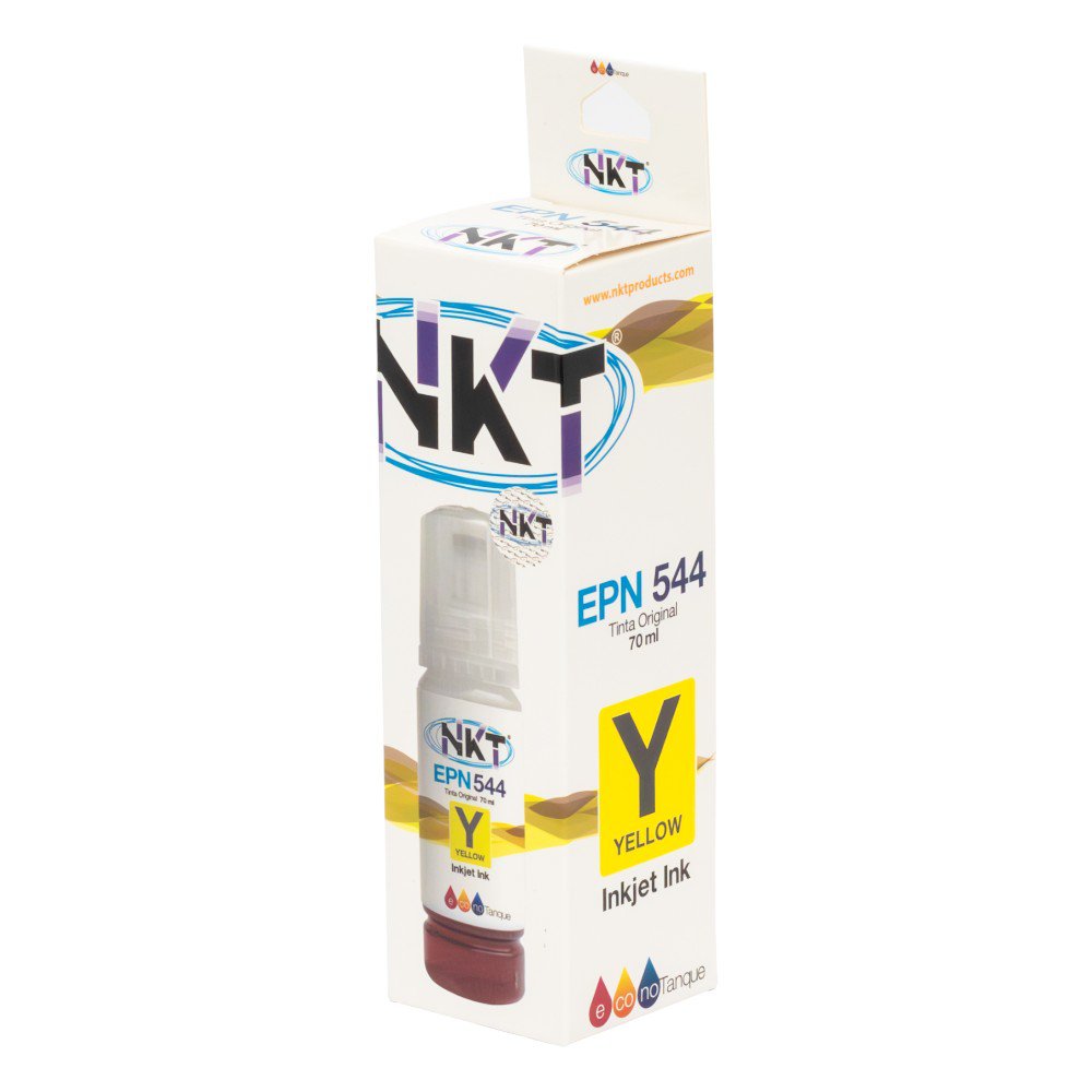 Tinta NKT 70 ml en Color Amarillo para Epson 544 en Paquete de 3 Uds