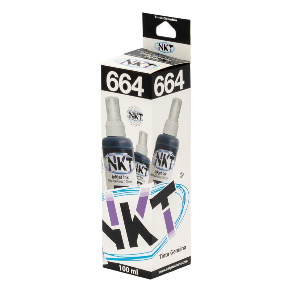 Tinta NKT 100 ml en Color Negro para Epson 664 en Paquete de 3 Uds