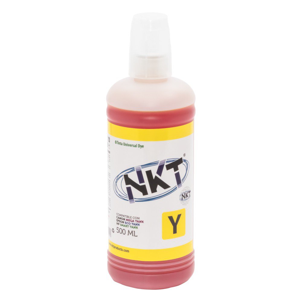 Tinta NKT 500 ml en Color Amarillo Universal Paquete de 3 Uds