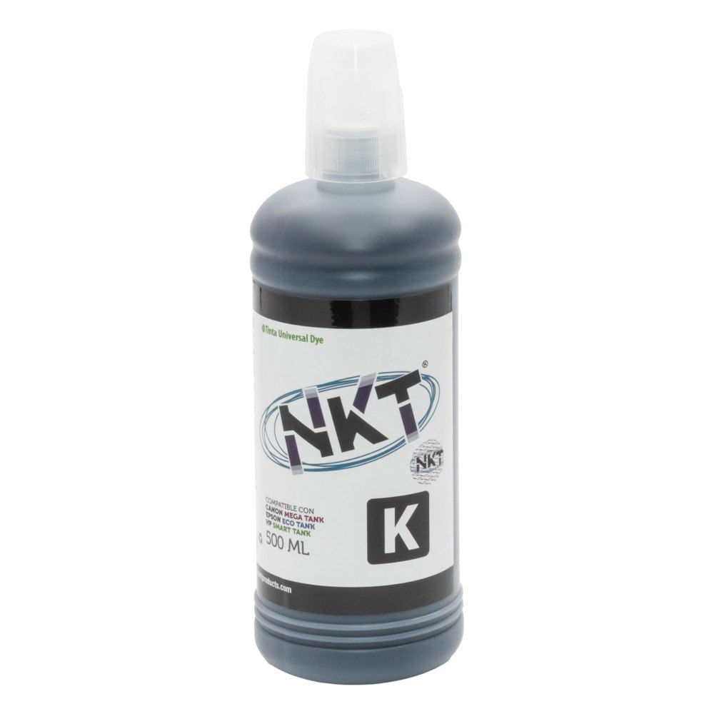 Tinta NKT 500 ml en Color Negro Universal en Paquete de 3 Uds