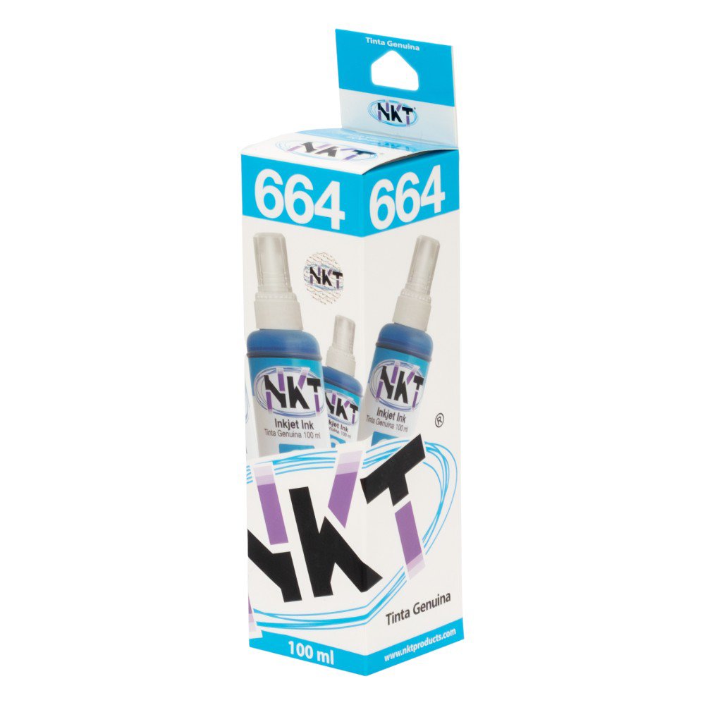 Tinta NKT 100 ml en Color Cian para Epson 664 en Paquete de 3 Uds
