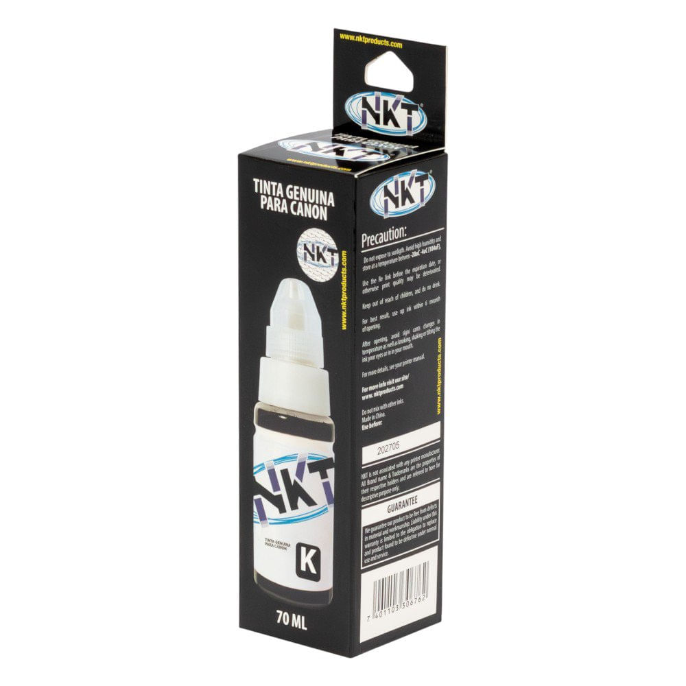 Tinta NKT 70 ml en Color Negro para Canon G Series en Paquete de 3 Uds