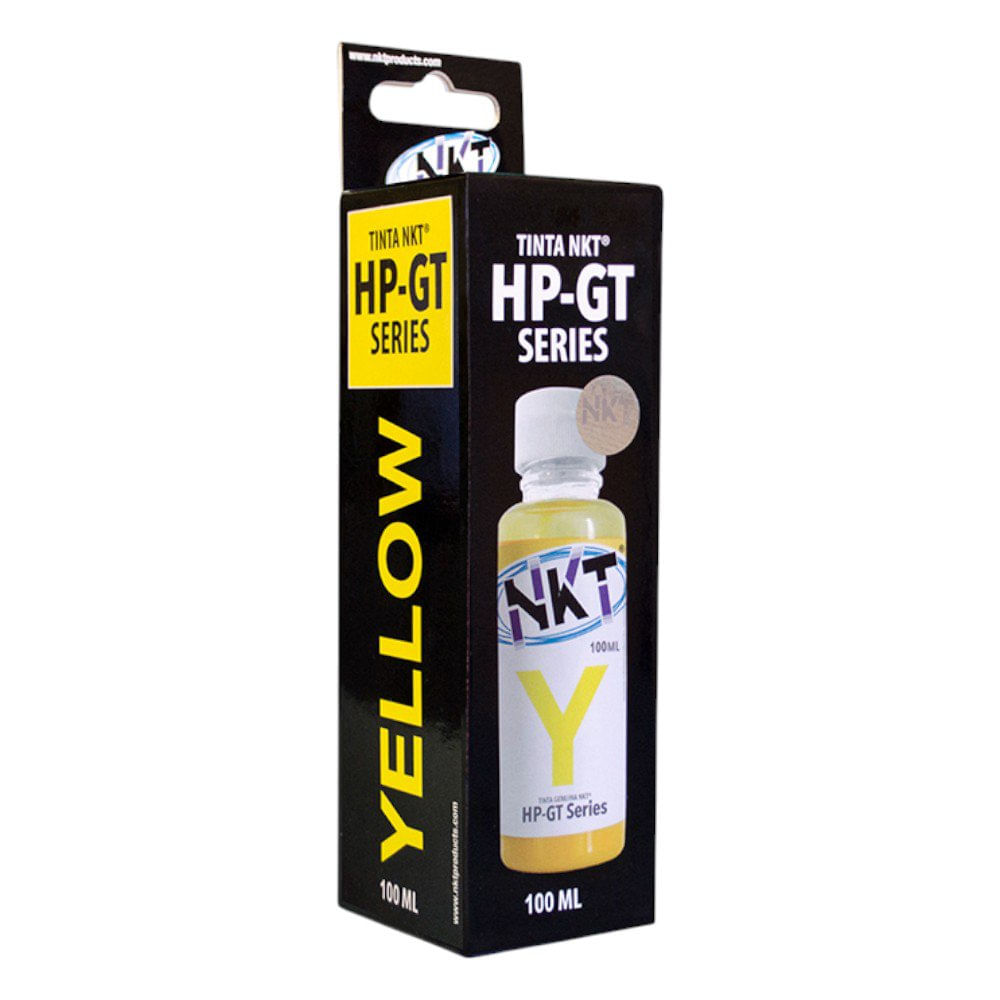 Tinta NKT 100 ml en Color Amarillo para HP GT Series en Paquete de 3 Uds