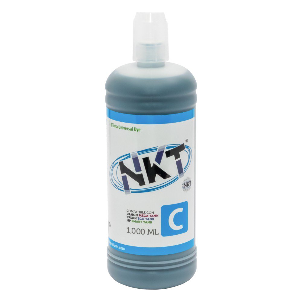Tinta NKT de 1000 ml en Color Cian Universal para Impresora