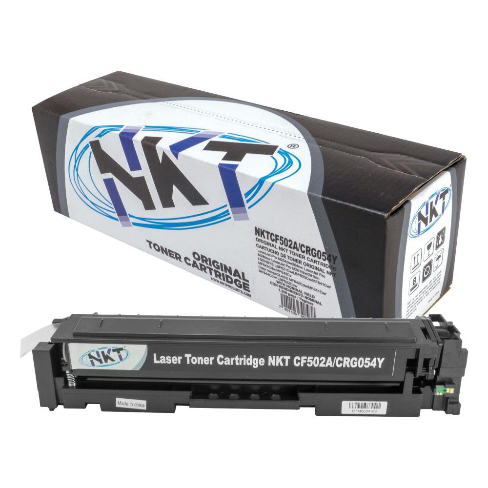 Cartucho de Tóner Láser Amarillo CF502A CRG054 Compatible con Impresoras HP y Canon