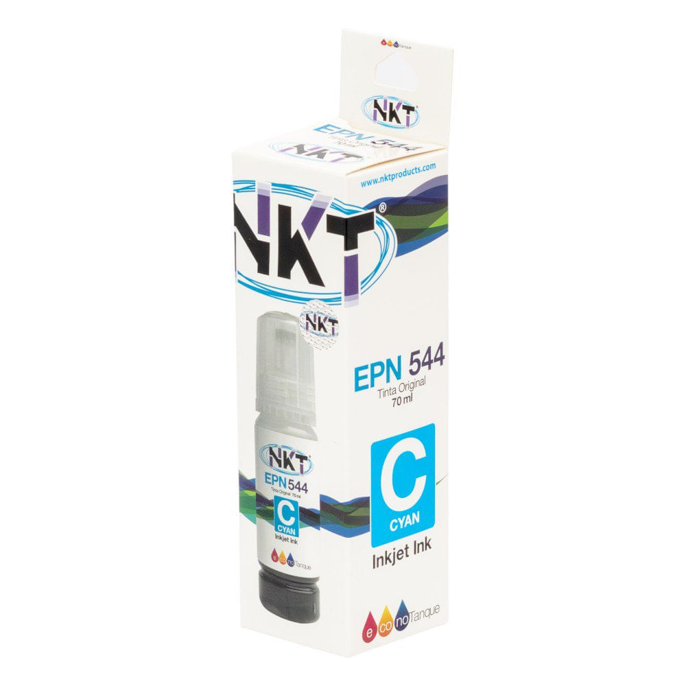 Tinta NKT 70 ml en Color Cian para Epson 544 en Paquete de 3 Uds