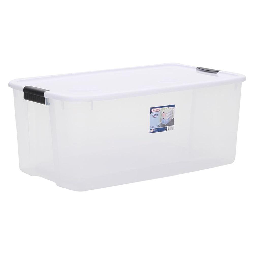 Caja Organizadora Plástica Extra Grande 110 L Transparente