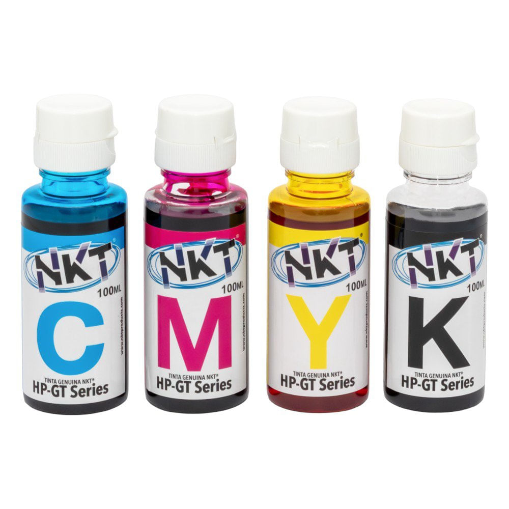 Tinta NKT para HP-GT Series de 100 ml en Paquete de 4 Uds