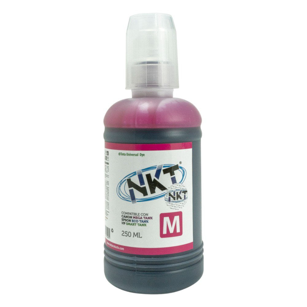 Tinta Universal NKT de 250ml en Color Magenta Paquete de 3 Uds