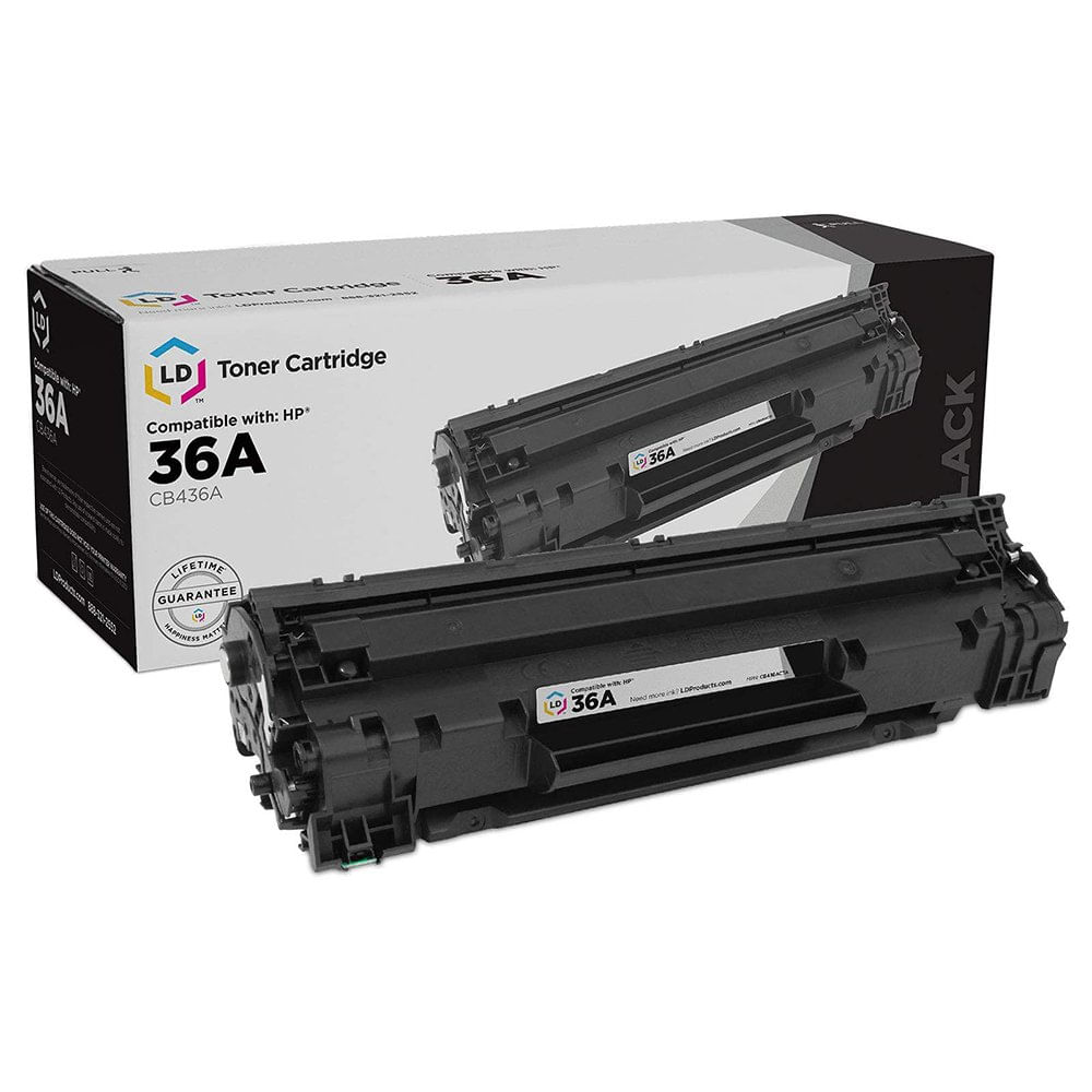 Tóner Compatible HP CB436A LD Cartridge para Impresoras LaserJet Negro