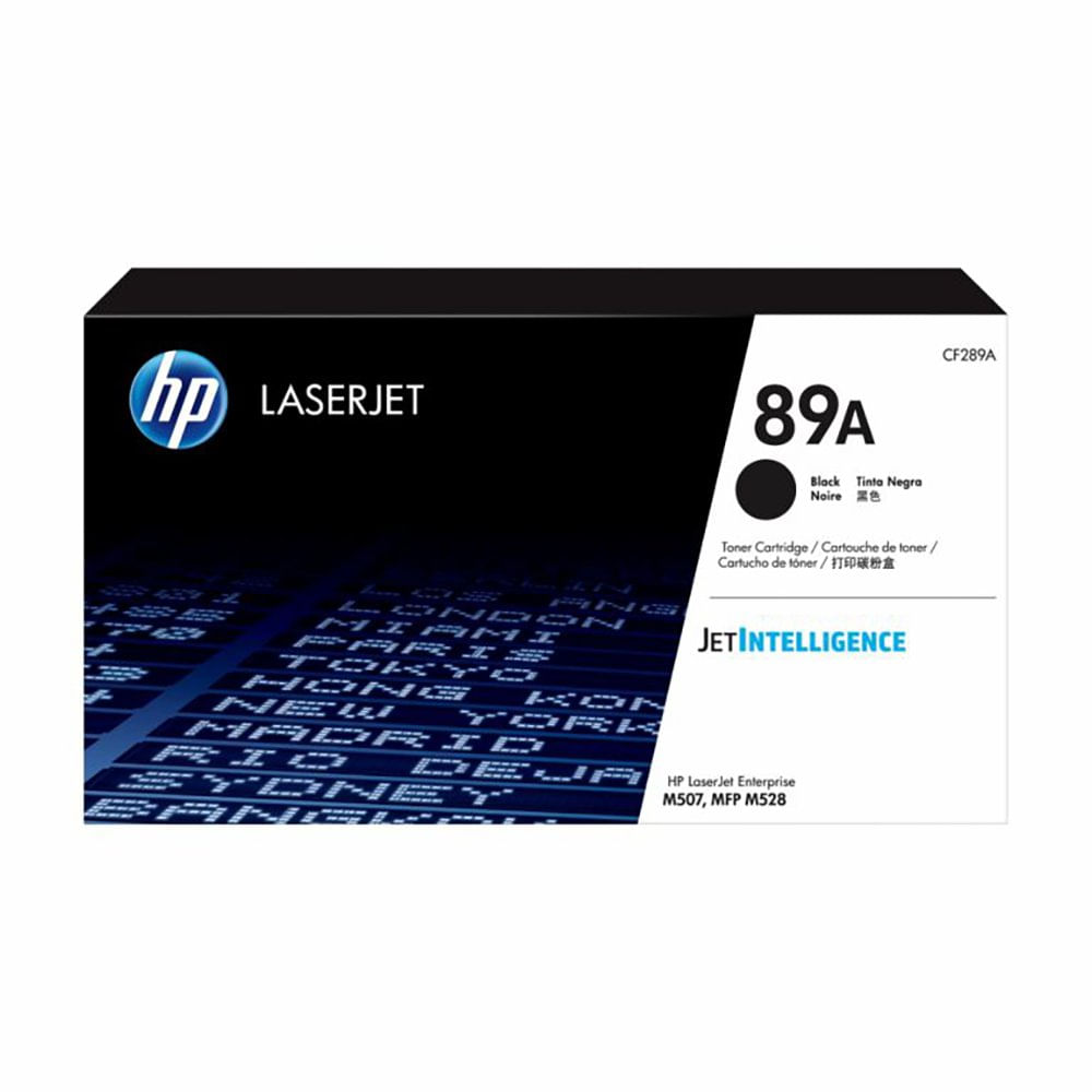 Tóner Original HP 89A LaserJet CF289A Para Impresoras Pro M507 Negro