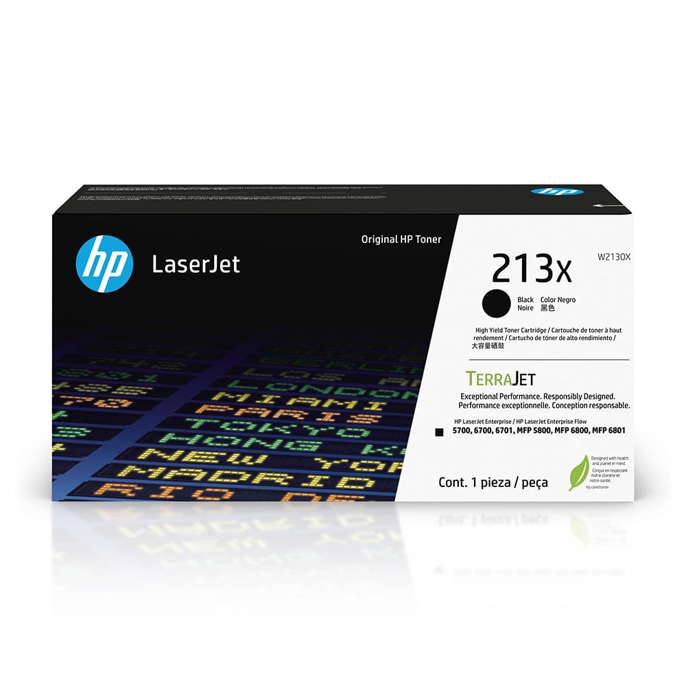 Tóner HP 213X LaserJet TerraJet Gran Rendimiento para 5700 Negro