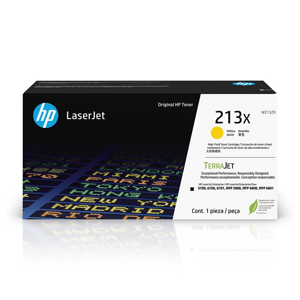 Tóner HP 213X LaserJet TerraJet Gran Rendimiento para 5700 Amarillo