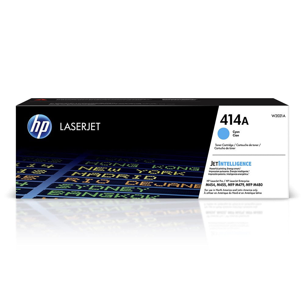 Tóner Original HP 414A LaserJet Cian