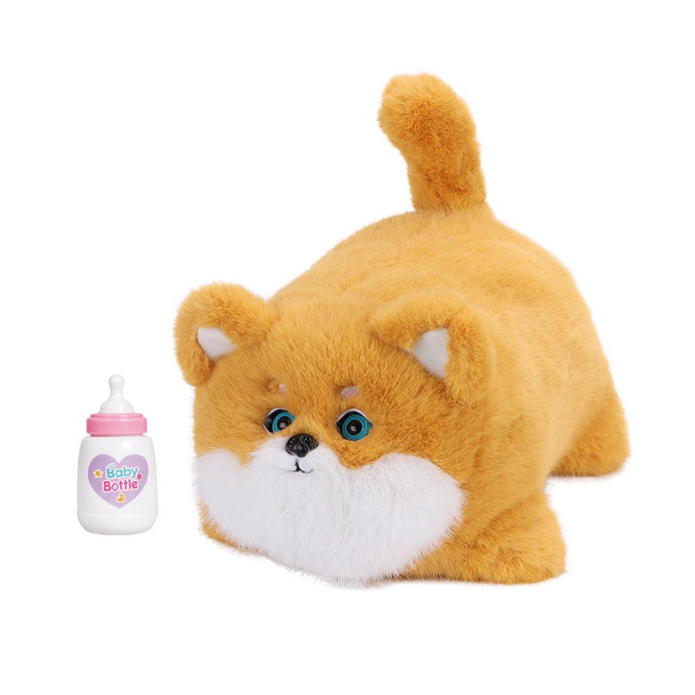 Mascota Interactiva Cute Pet Cachorro Café y Blanco con Movimiento 3+ Años Peluche de Cach…