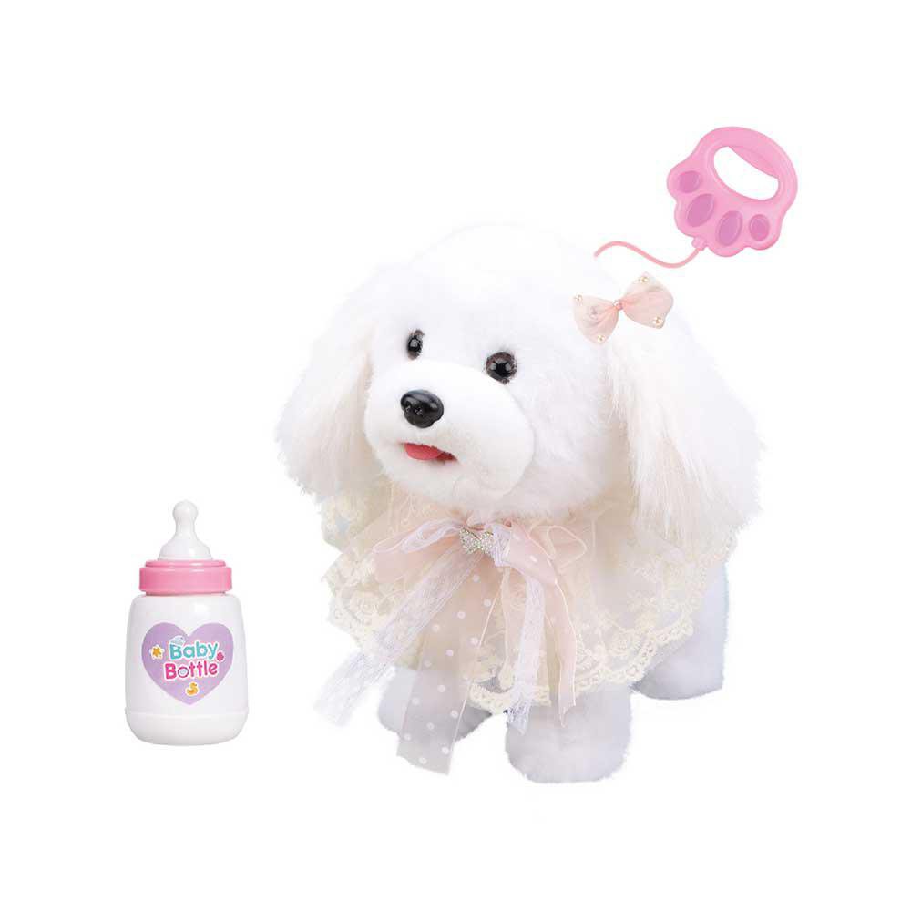 Mascota Interactiva Cachorro Camina Conmigo Blanco con Biberón 3+ Años Peluche de Cachorro…