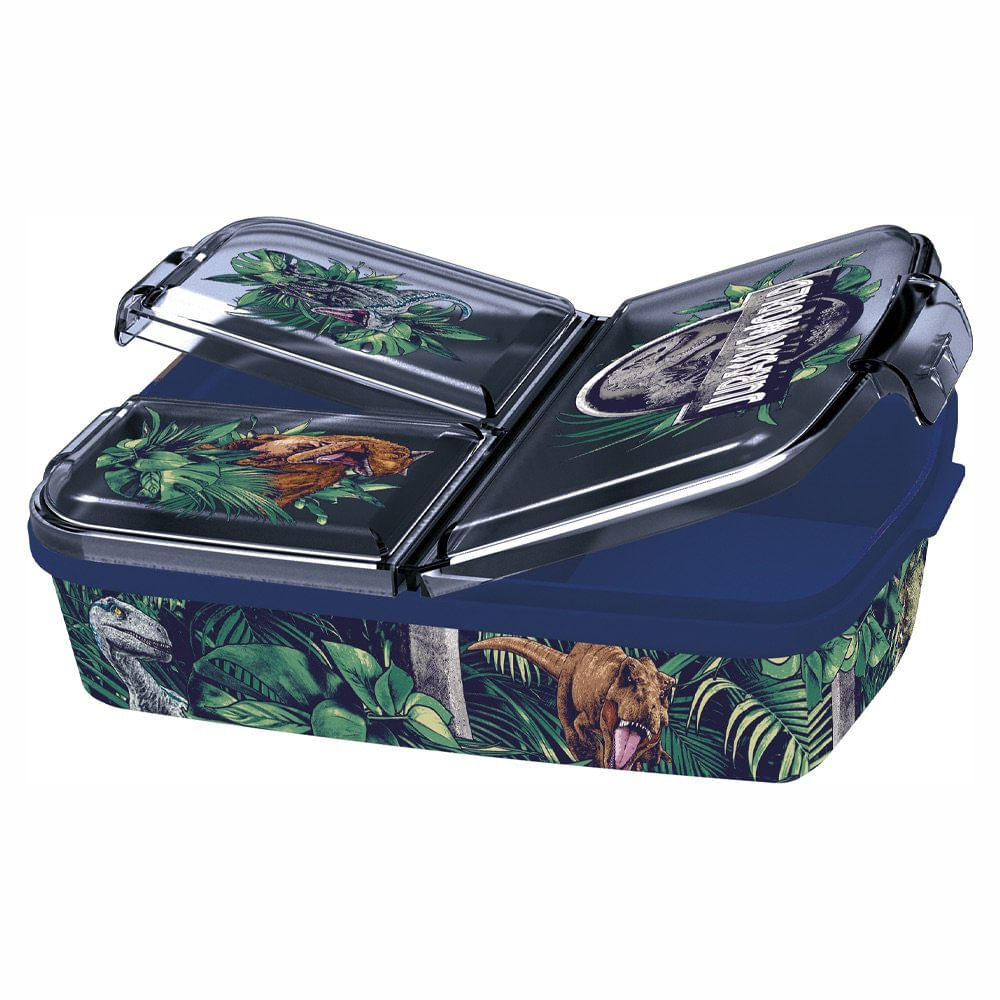 Contenedor para Alimentos con Compartimentos Diseño Jurassic World