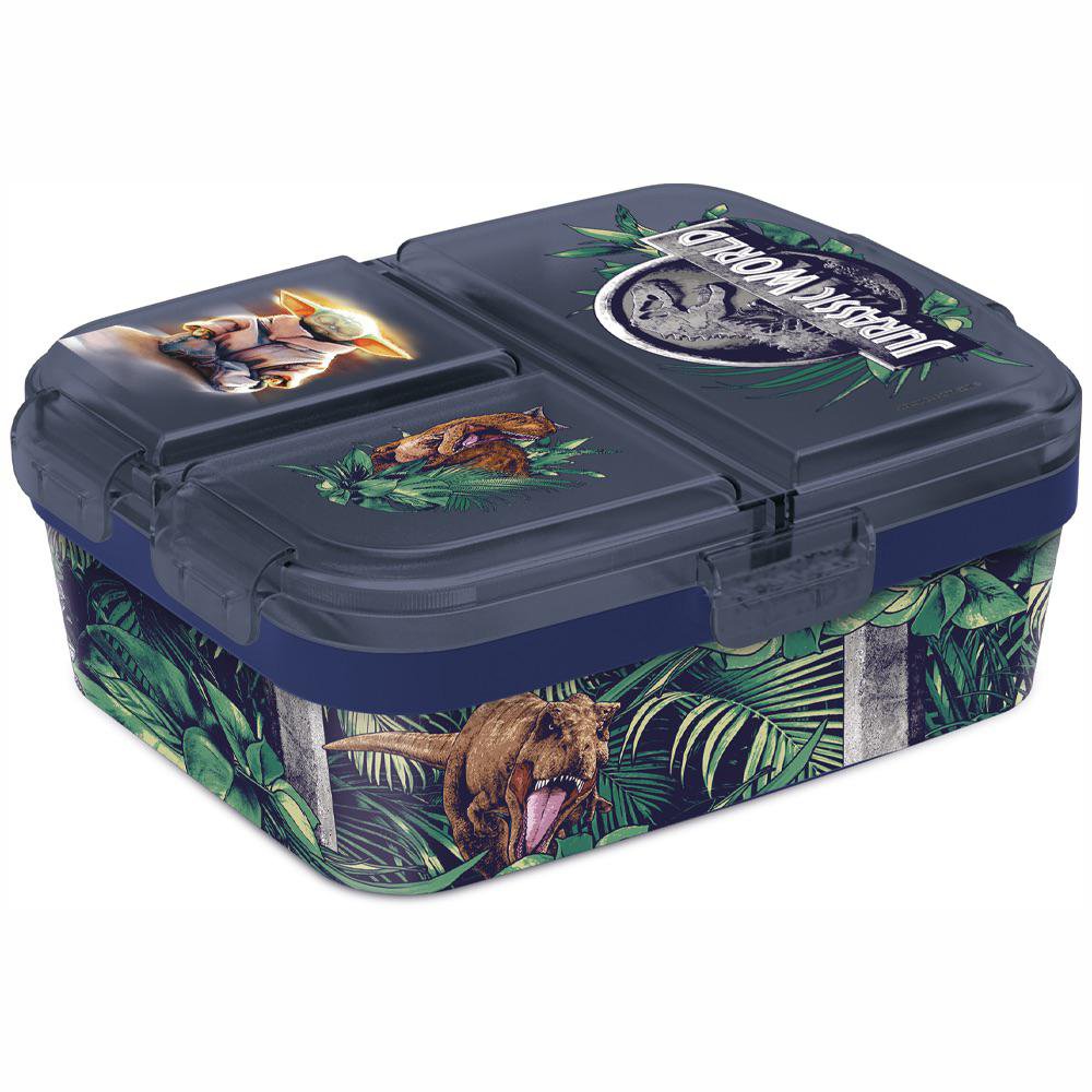 Contenedor de Alimentos XL con Compartimentos Diseño Jurassic World